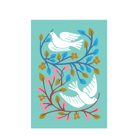 Doves Greeting Card