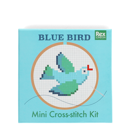 Mini Cross-Stitch Kit - Blue Bird