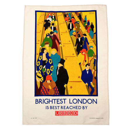 Cotton tea towel - TfL Vintage Poster "Brightest London"