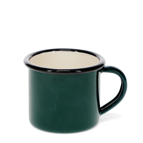 Enamel espresso mug - Dark green