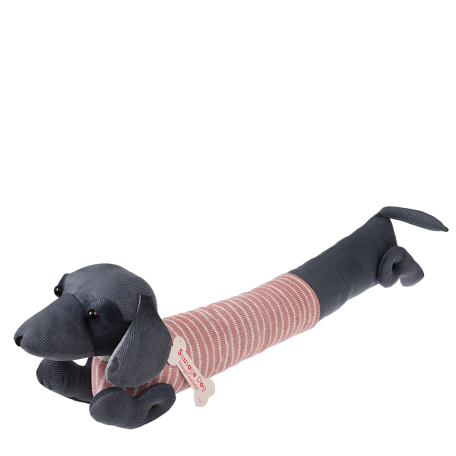 Sausage Dog Draught Excluder - Pink Jumper