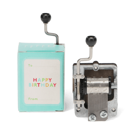 Hand-crank music box - Happy Birthday