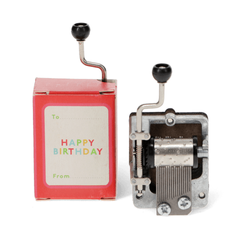 Hand-crank music box - Happy Birthday