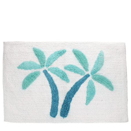 Tufted cotton bath mat - Palm trees