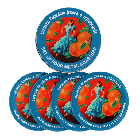 Metal Coasters - Cerveza Española (set Of 4)