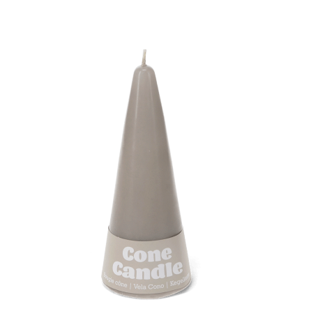 Small cone candle - Light Grey 