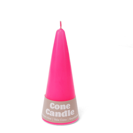 Small cone candle - Bright Pink