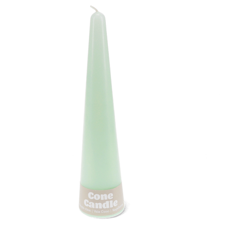 Tall cone candle - Mint green