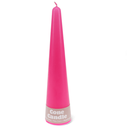 Tall cone candle - Bright Pink