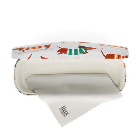 Glasses case & cleaning cloth - Sausage Dog