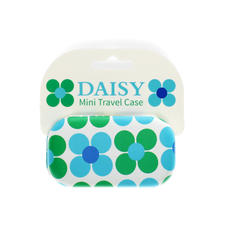 Mini travel case - Blue and green Daisy