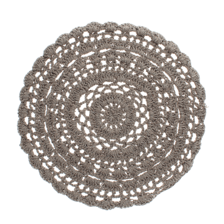 Crochet placemat - Grey