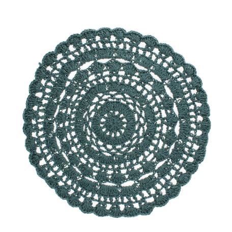 Crochet placemat - Teal