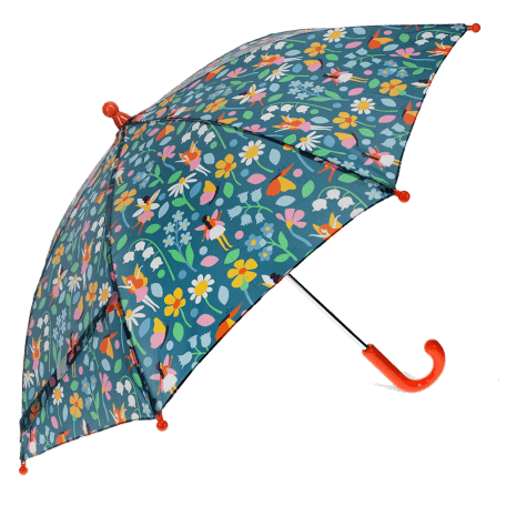 kids fairies in garden push up umbrella