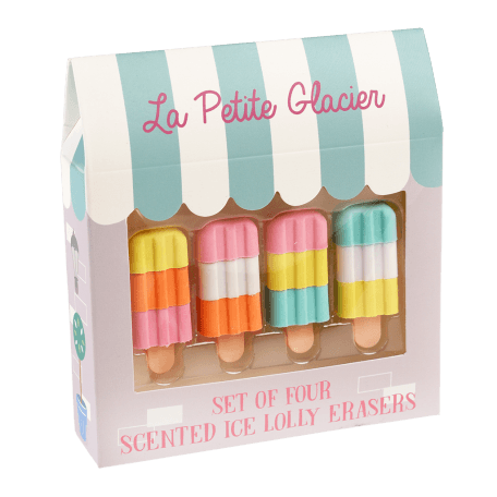 Ice lolly erasers (set of 4)