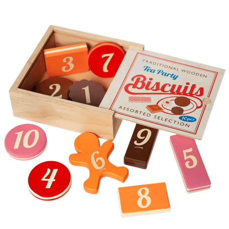 Traditional wooden toy - Biscuits with numbers