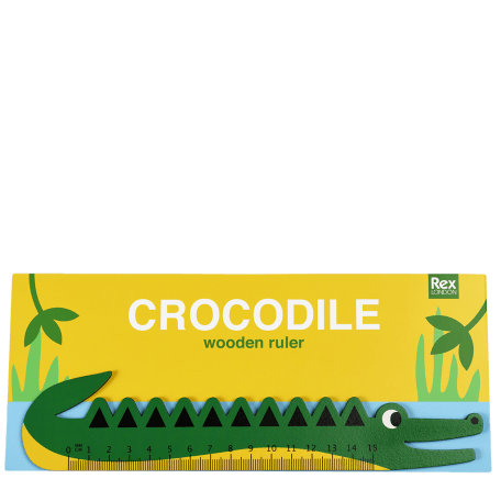 Wooden ruler - Crocodile