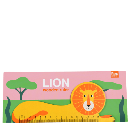 Wooden ruler - Lion