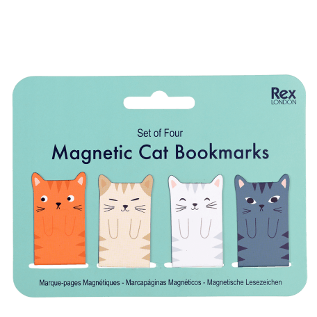 Magnetic bookmarks (set of 4) - cats