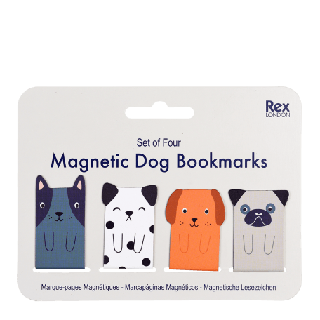 Magnetic bookmarks (set of 4) - dogs