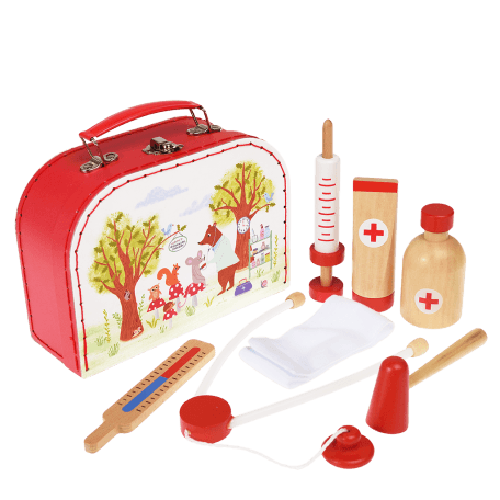 Wooden doctor's play set - Woodland Friends 