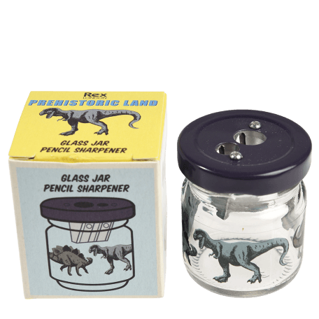 Glass jar pencil sharpener - Prehistoric Land