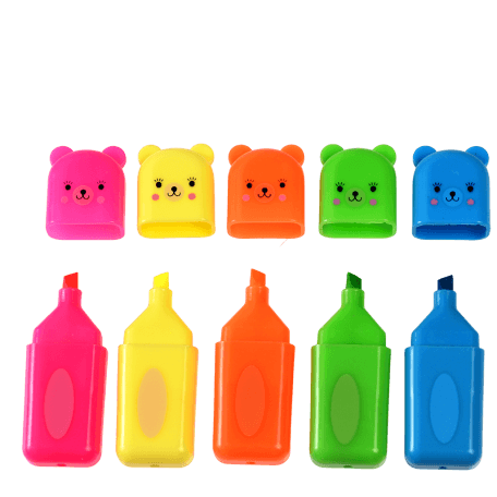 Bear highlighters (set of 5)