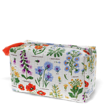 Quilted wash bag - Wild Flowers