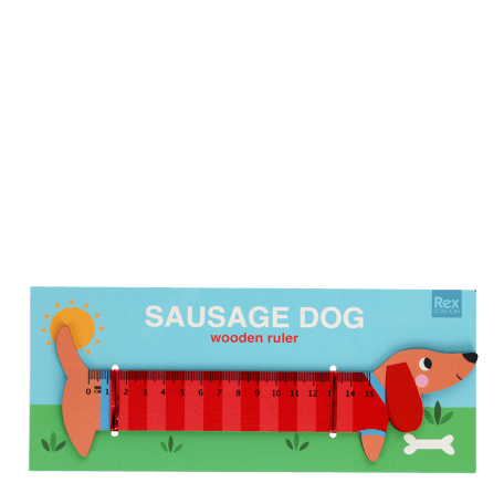 Wooden ruler - Sausage Dog