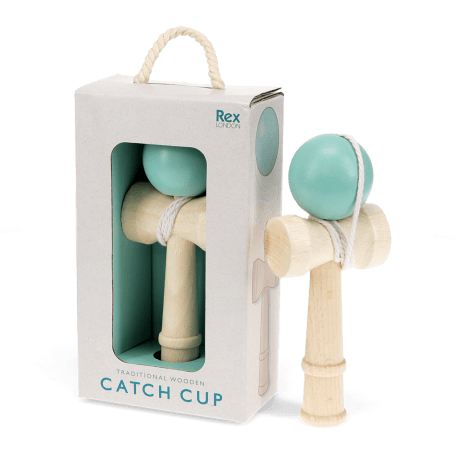 Wooden kendama catch cup and ball