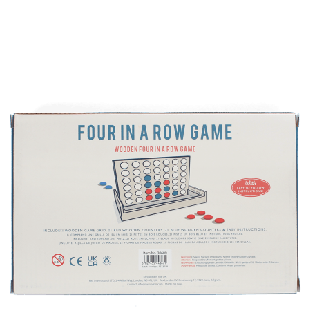 Wooden Four in a Row game set