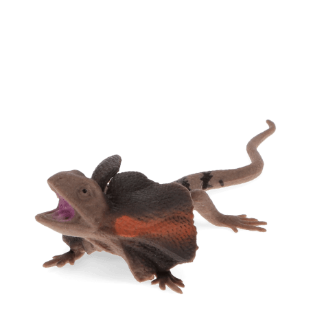 Realistic frill-necked lizard toy