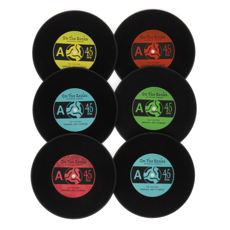 Silicone coasters (set of 6) - Vinyl record 