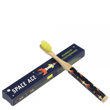 Children's bamboo toothbrush - Space Age