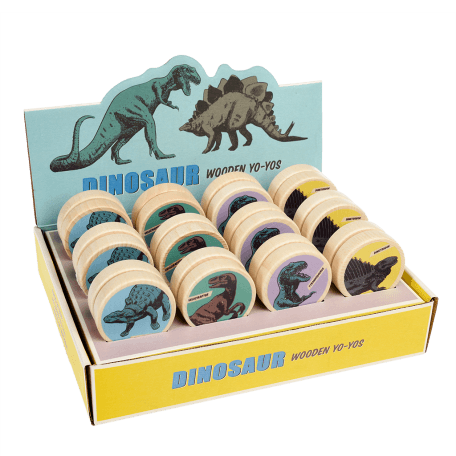 Wooden yoyo - Prehistoric Land dinosaur (assorted - SINGLE)