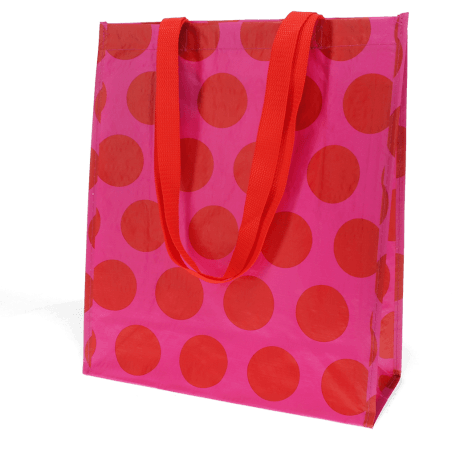 Shopping bag - Spotlight red on pink