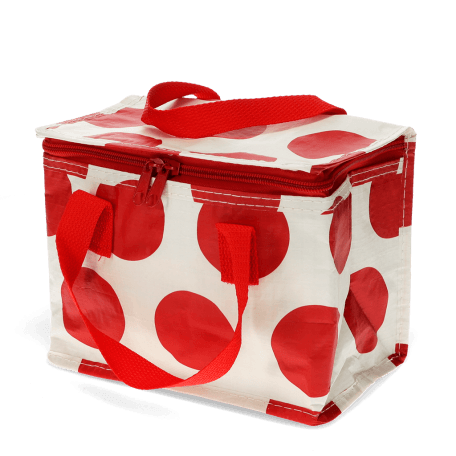 Red On White Spotlight Lunch Bag