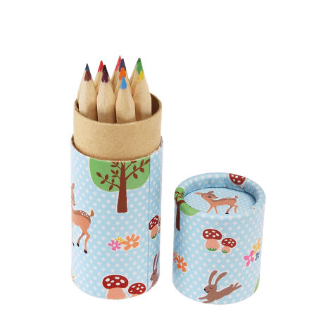 Tube of colouring pencils - Woodland Creatures