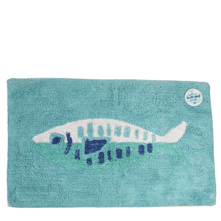 Tufted cotton bath mat - Fish