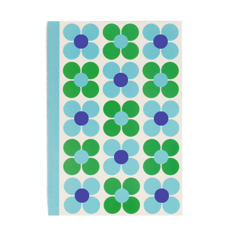 A5 notebook - Blue and green Daisy