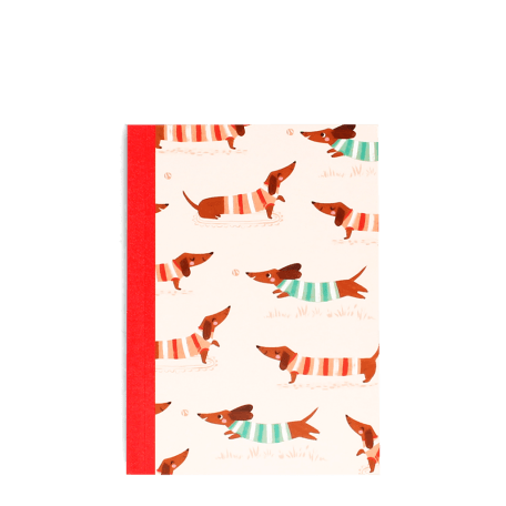 A6 notebook - Sausage Dog (pattern)