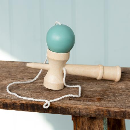 Wooden kendama catch cup and ball