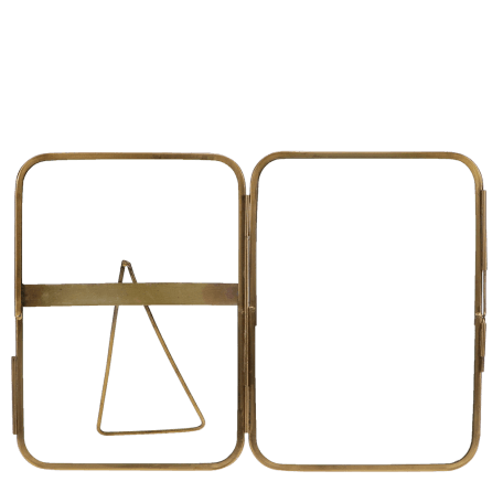 Rounded standing brass frame 13x18cm