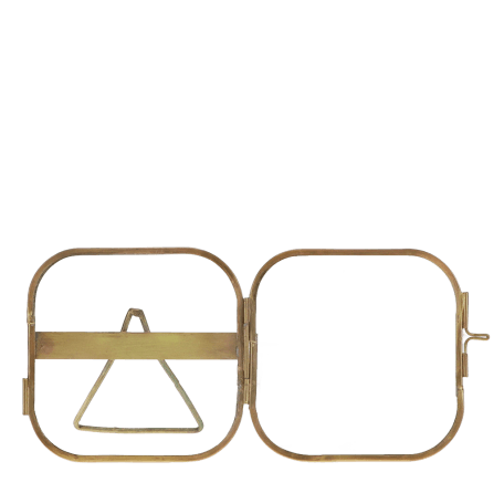 Rounded standing brass frame 10x10cm