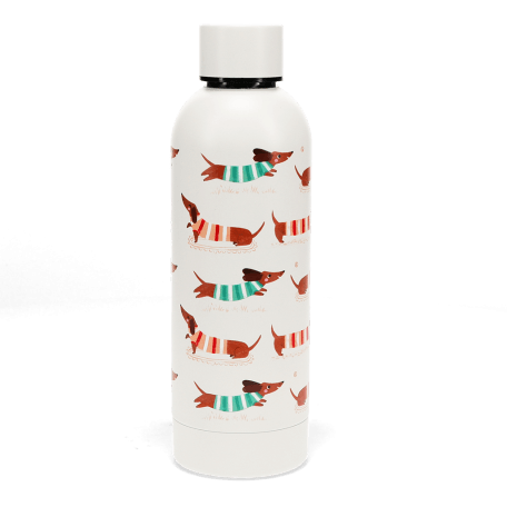 Stainless steel drinks bottle 500ml - Sausage Dog