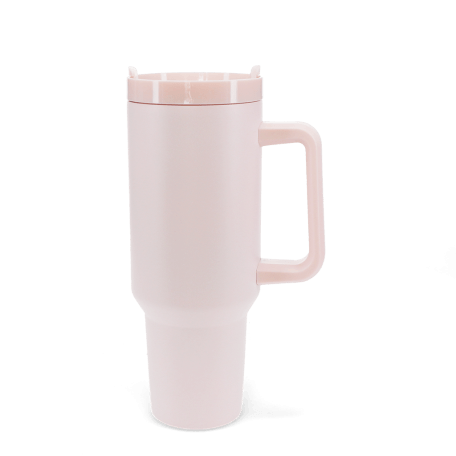 Travel tumbler with handle (1.2Ltr) - Light pink