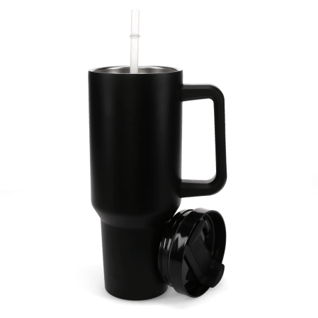 Travel tumbler with handle (1.2Ltr) - Black