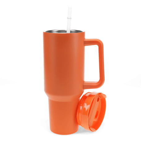 Travel tumbler with handle (1.2Ltr) - Orange