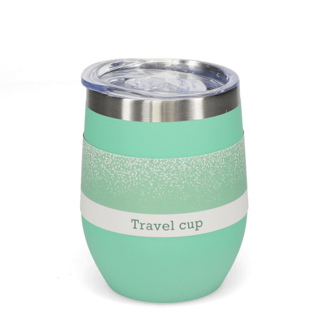 Rubber coated travel cup 350ml - Mint green