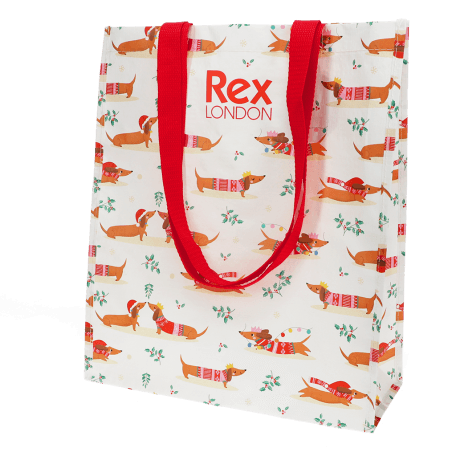 Shopping bag - Festive Sausage Dog